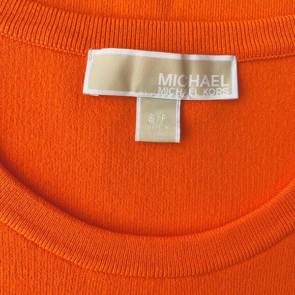 Michael Kors - Bright Orange Knit Bodycon Dress - Picture 7 of 8